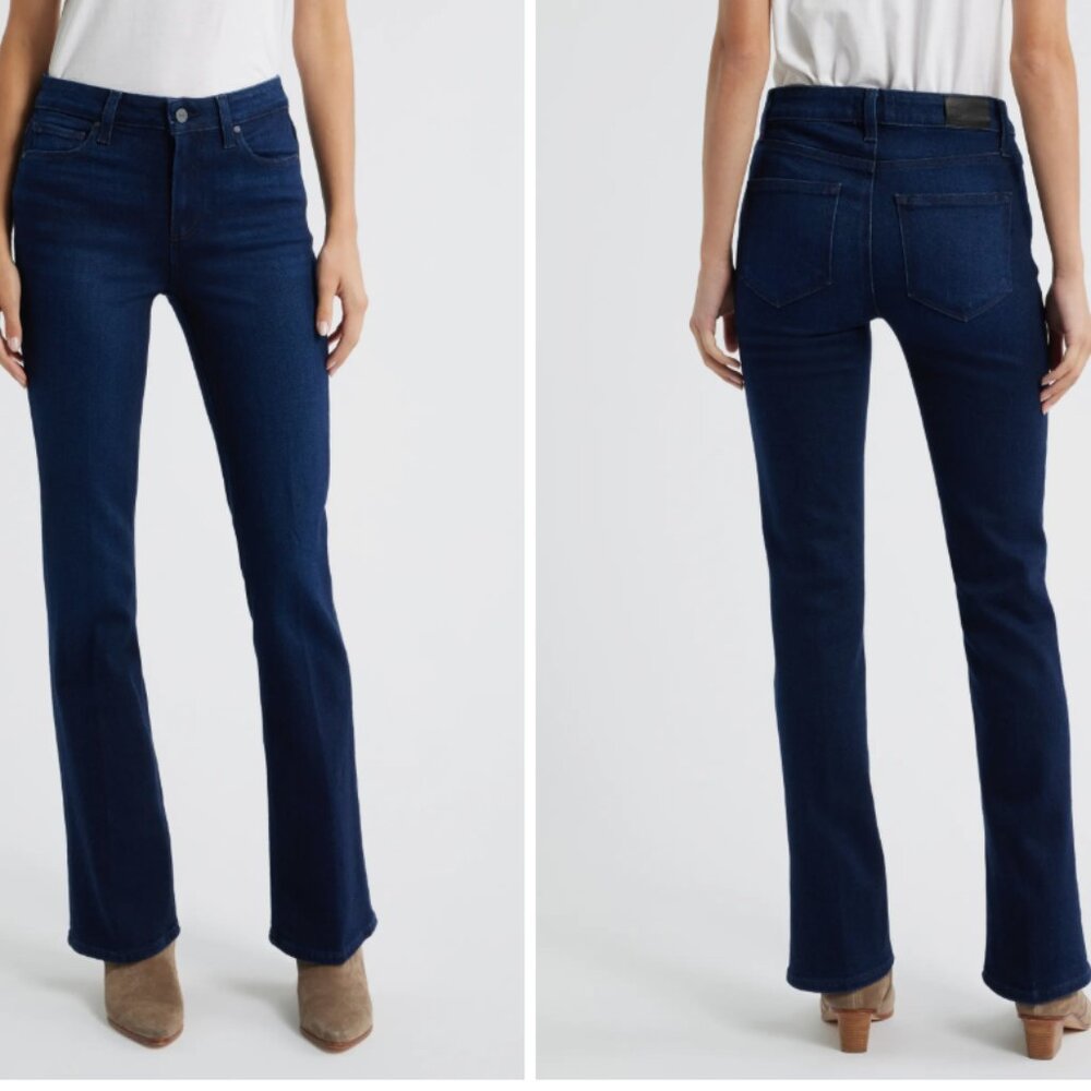 Manhattan High Rise Bootcut Jeans Dark Blue